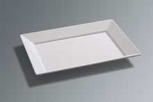 MM0014: 18.25 x 13" Rectangular Platter White Melamine Side View