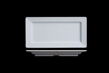 MM0021: 22 x 12.75" Deep Rectangular Platter White Melamine Top View