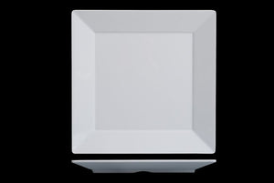 MM0025: 14" Square Platter White Melamine Top View