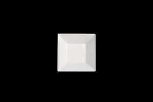 MM0056: 5.5" Square Bowl White Melamine Side View