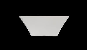 MM0060: 10" Square Bowl White Melamine Top View