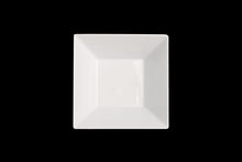 MM0062: 12" Square Bowl White Melamine Side View