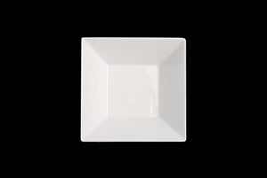 MM0062: 12" Square Bowl White Melamine Side View