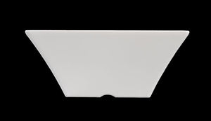 MM0066: 16" Square Bowl White Melamine Top View