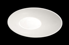MM0072: 16 x 9" Slanted Bowl White Melamine Top View