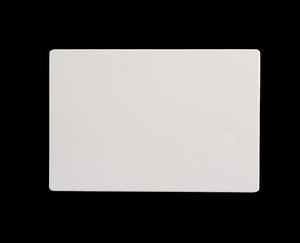 MM0156: 15 x 10" Rectangular Cake Platter White Melamine Top View