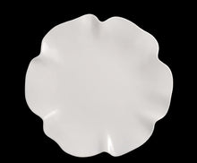 MM0166: 20" Round Wave Platter White Melamine Top View