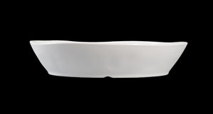 MM0170: 13.5" Round Bowl White Melamine Side View