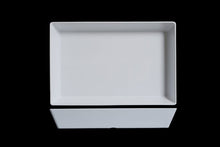 MM1002: 17.75 x 12" Rectangular Pan White Melamine Top View