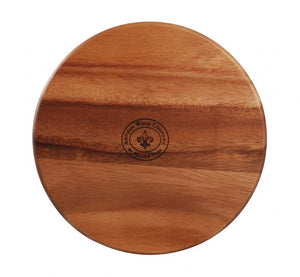 WP0746: 12" Round Board Brown Top View