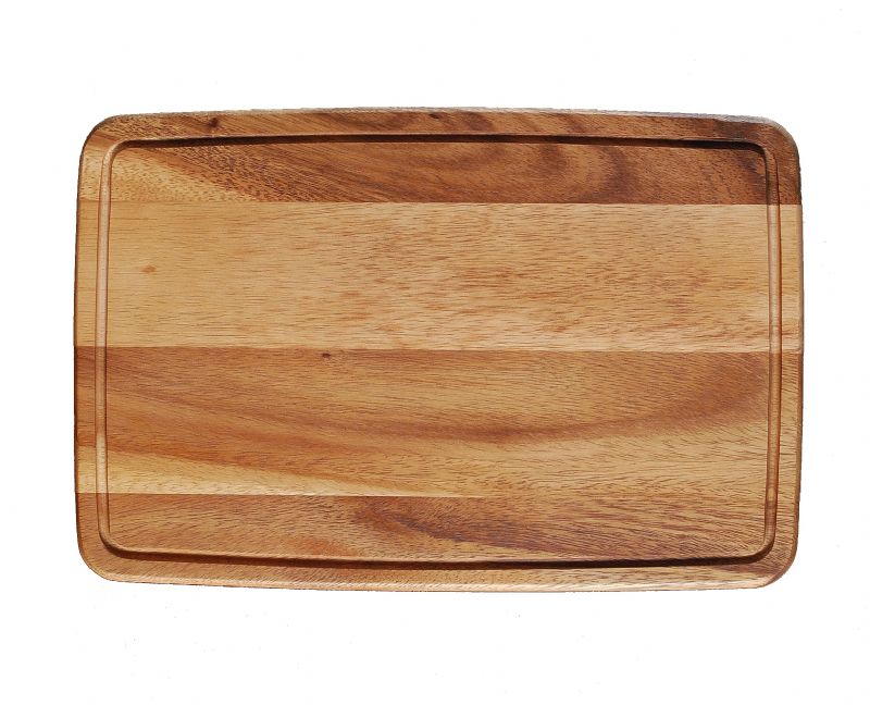 WP0760: 13.75 x 9"Rectangular Board Brown Top View