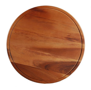 WP0762: 16" Round Board Brown Top View
